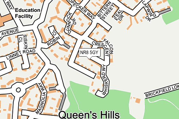 NR8 5GY map - OS OpenMap – Local (Ordnance Survey) NR8 5GY map - OS OpenMap – Local (Ordnance Survey)