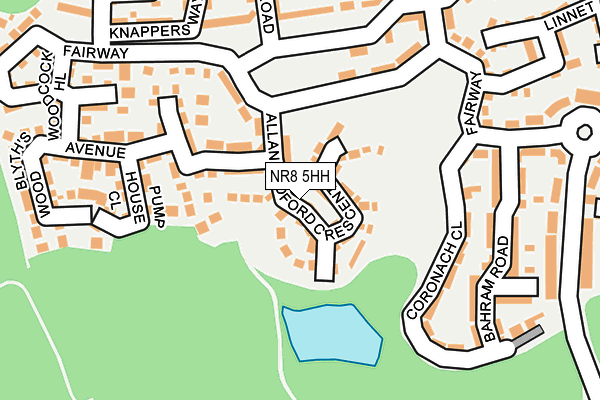 NR8 5HH map - OS OpenMap – Local (Ordnance Survey) NR8 5HH map - OS OpenMap – Local (Ordnance Survey)