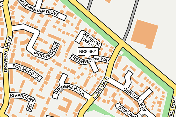NR8 6BY map - OS OpenMap – Local (Ordnance Survey) NR8 6BY map - OS OpenMap – Local (Ordnance Survey)