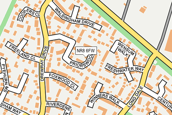 NR8 6FW map - OS OpenMap – Local (Ordnance Survey) NR8 6FW map - OS OpenMap – Local (Ordnance Survey)