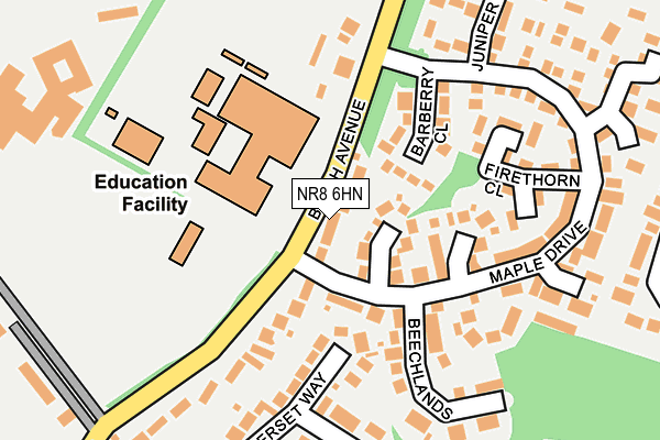 NR8 6HN map - OS OpenMap – Local (Ordnance Survey) NR8 6HN map - OS OpenMap – Local (Ordnance Survey)