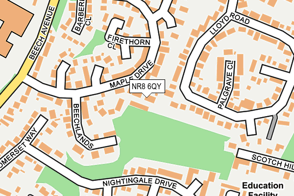 NR8 6QY map - OS OpenMap – Local (Ordnance Survey) NR8 6QY map - OS OpenMap – Local (Ordnance Survey)