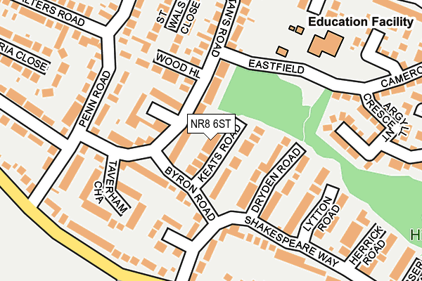 NR8 6ST map - OS OpenMap – Local (Ordnance Survey) NR8 6ST map - OS OpenMap – Local (Ordnance Survey)