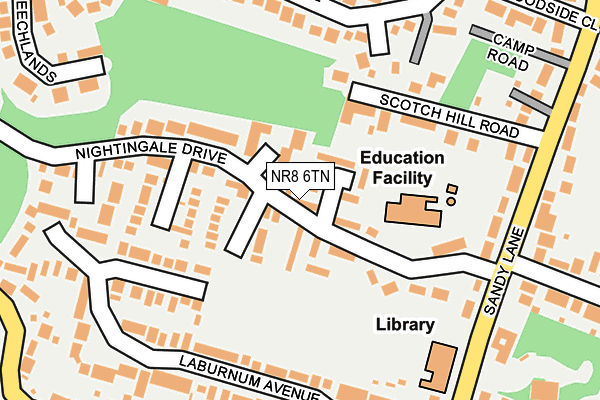 NR8 6TN map - OS OpenMap – Local (Ordnance Survey) NR8 6TN map - OS OpenMap – Local (Ordnance Survey)