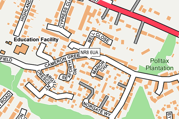 NR8 6UA map - OS OpenMap – Local (Ordnance Survey) NR8 6UA map - OS OpenMap – Local (Ordnance Survey)