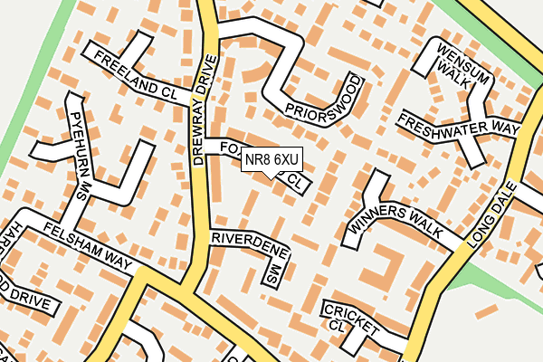 NR8 6XU map - OS OpenMap – Local (Ordnance Survey) NR8 6XU map - OS OpenMap – Local (Ordnance Survey)