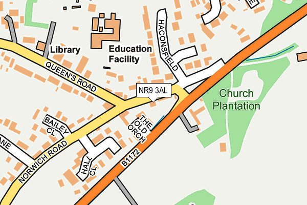NR9 3AL map - OS OpenMap – Local (Ordnance Survey) NR9 3AL map - OS OpenMap – Local (Ordnance Survey)