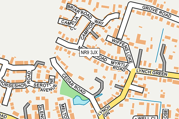 NR9 3JX map - OS OpenMap – Local (Ordnance Survey) NR9 3JX map - OS OpenMap – Local (Ordnance Survey)