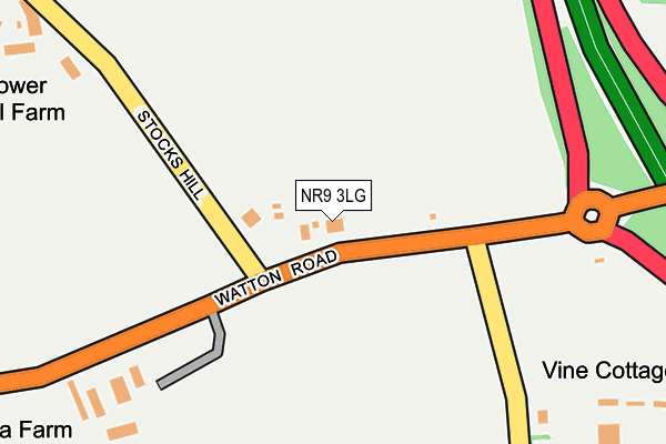 NR9 3LG map - OS OpenMap – Local (Ordnance Survey) NR9 3LG map - OS OpenMap – Local (Ordnance Survey)