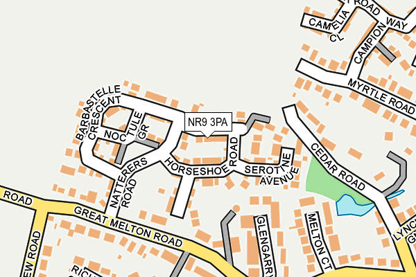 NR9 3PA map - OS OpenMap – Local (Ordnance Survey) NR9 3PA map - OS OpenMap – Local (Ordnance Survey)