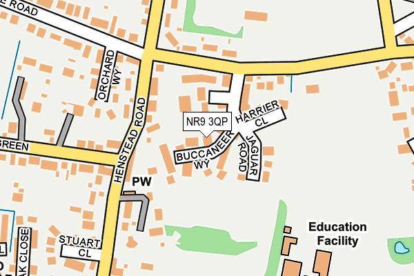 NR9 3QP map - OS OpenMap – Local (Ordnance Survey) NR9 3QP map - OS OpenMap – Local (Ordnance Survey)