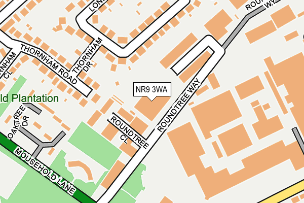 NR9 3WA map - OS OpenMap – Local (Ordnance Survey) NR9 3WA map - OS OpenMap – Local (Ordnance Survey)