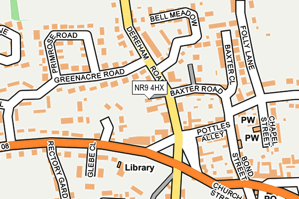 NR9 4HX map - OS OpenMap – Local (Ordnance Survey) NR9 4HX map - OS OpenMap – Local (Ordnance Survey)