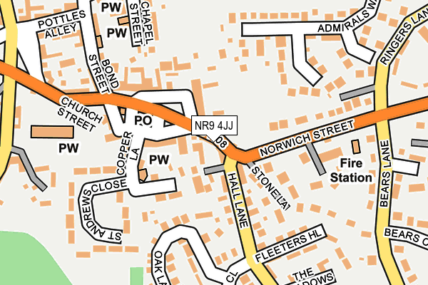 NR9 4JJ map - OS OpenMap – Local (Ordnance Survey) NR9 4JJ map - OS OpenMap – Local (Ordnance Survey)