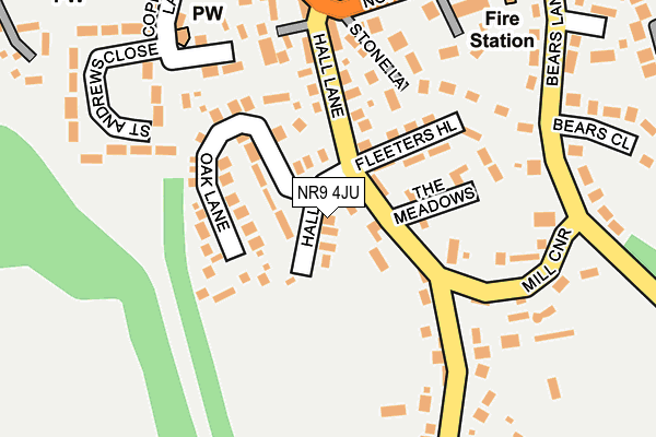 NR9 4JU map - OS OpenMap – Local (Ordnance Survey) NR9 4JU map - OS OpenMap – Local (Ordnance Survey)
