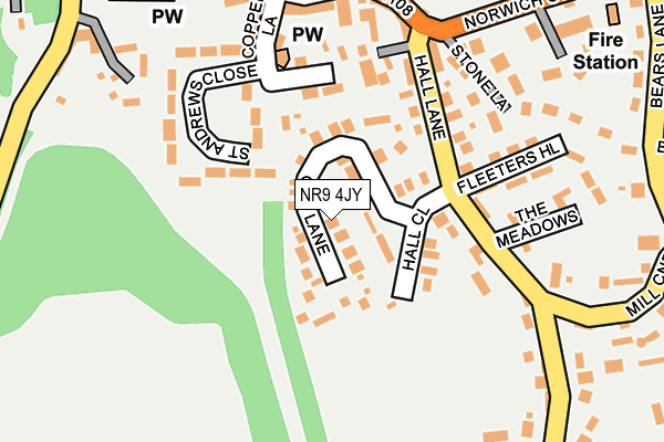 NR9 4JY map - OS OpenMap – Local (Ordnance Survey) NR9 4JY map - OS OpenMap – Local (Ordnance Survey)