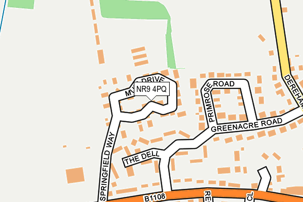 NR9 4PQ map - OS OpenMap – Local (Ordnance Survey) NR9 4PQ map - OS OpenMap – Local (Ordnance Survey)