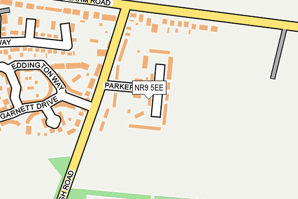 NR9 5EE map - OS OpenMap – Local (Ordnance Survey) NR9 5EE map - OS OpenMap – Local (Ordnance Survey)