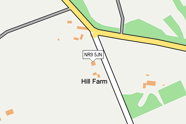 NR9 5JN map - OS OpenMap – Local (Ordnance Survey) NR9 5JN map - OS OpenMap – Local (Ordnance Survey)