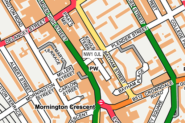 NW1 0JL map - OS OpenMap – Local (Ordnance Survey) NW1 0JL map - OS OpenMap – Local (Ordnance Survey)