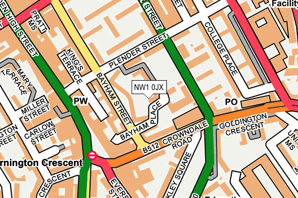 NW1 0JX map - OS OpenMap – Local (Ordnance Survey) NW1 0JX map - OS OpenMap – Local (Ordnance Survey)