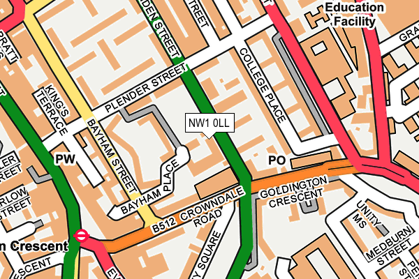 NW1 0LL map - OS OpenMap – Local (Ordnance Survey) NW1 0LL map - OS OpenMap – Local (Ordnance Survey)
