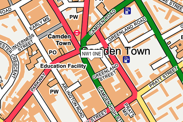 NW1 0NE map - OS OpenMap – Local (Ordnance Survey) NW1 0NE map - OS OpenMap – Local (Ordnance Survey)