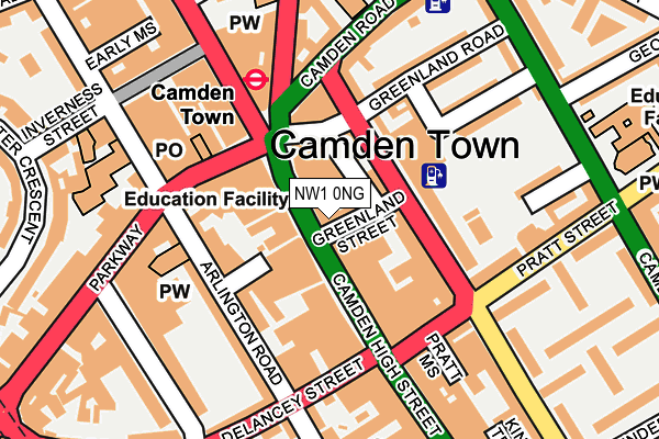 NW1 0NG map - OS OpenMap – Local (Ordnance Survey) NW1 0NG map - OS OpenMap – Local (Ordnance Survey)