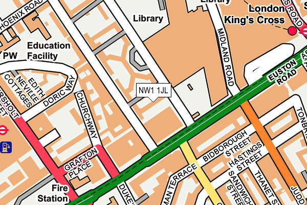 NW1 1JL map - OS OpenMap – Local (Ordnance Survey) NW1 1JL map - OS OpenMap – Local (Ordnance Survey)