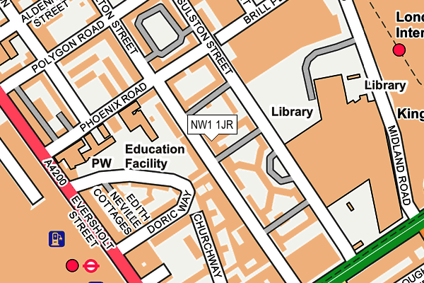 NW1 1JR map - OS OpenMap – Local (Ordnance Survey) NW1 1JR map - OS OpenMap – Local (Ordnance Survey)