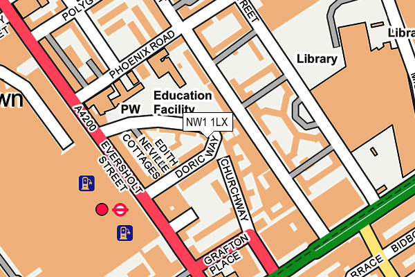 NW1 1LX map - OS OpenMap – Local (Ordnance Survey) NW1 1LX map - OS OpenMap – Local (Ordnance Survey)