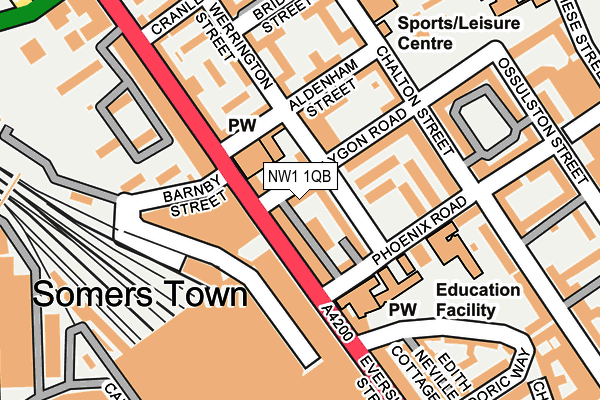 NW1 1QB map - OS OpenMap – Local (Ordnance Survey) NW1 1QB map - OS OpenMap – Local (Ordnance Survey)