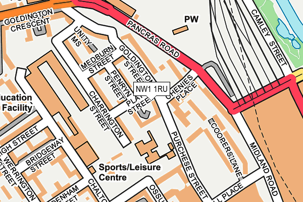 NW1 1RU map - OS OpenMap – Local (Ordnance Survey) NW1 1RU map - OS OpenMap – Local (Ordnance Survey)