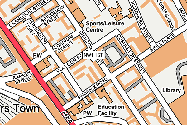 NW1 1ST map - OS OpenMap – Local (Ordnance Survey)