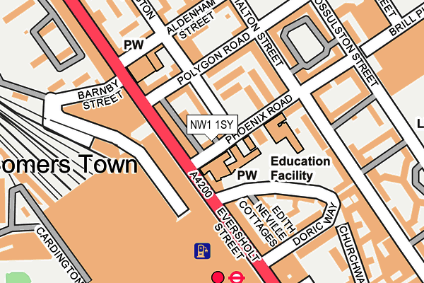 NW1 1SY map - OS OpenMap – Local (Ordnance Survey) NW1 1SY map - OS OpenMap – Local (Ordnance Survey)