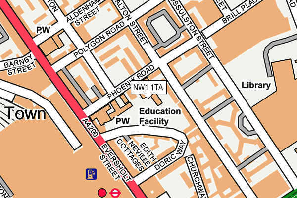 NW1 1TA map - OS OpenMap – Local (Ordnance Survey) NW1 1TA map - OS OpenMap – Local (Ordnance Survey)