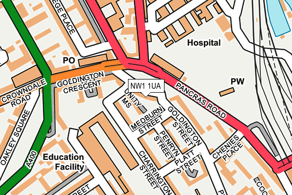 NW1 1UA map - OS OpenMap – Local (Ordnance Survey)