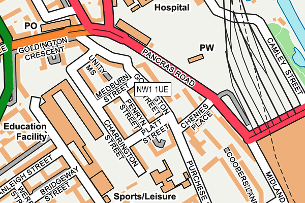 NW1 1UE map - OS OpenMap – Local (Ordnance Survey)