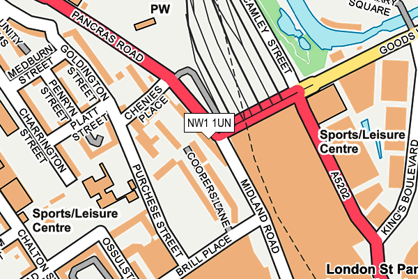 NW1 1UN map - OS OpenMap – Local (Ordnance Survey) NW1 1UN map - OS OpenMap – Local (Ordnance Survey)