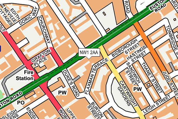 NW1 2AA map - OS OpenMap – Local (Ordnance Survey) NW1 2AA map - OS OpenMap – Local (Ordnance Survey)