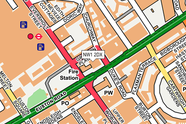 NW1 2DX map - OS OpenMap – Local (Ordnance Survey) NW1 2DX map - OS OpenMap – Local (Ordnance Survey)