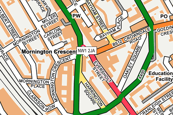 NW1 2JA map - OS OpenMap – Local (Ordnance Survey) NW1 2JA map - OS OpenMap – Local (Ordnance Survey)