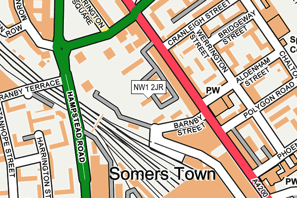 NW1 2JR map - OS OpenMap – Local (Ordnance Survey) NW1 2JR map - OS OpenMap – Local (Ordnance Survey)