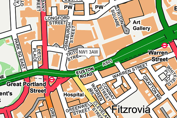 NW1 3AW map - OS OpenMap – Local (Ordnance Survey) NW1 3AW map - OS OpenMap – Local (Ordnance Survey)