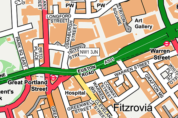 NW1 3JN map - OS OpenMap – Local (Ordnance Survey)