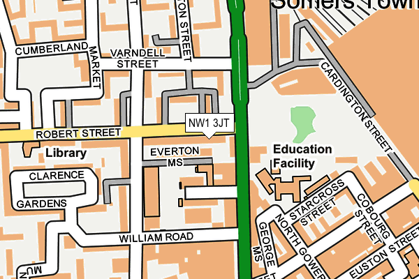 NW1 3JT map - OS OpenMap – Local (Ordnance Survey) NW1 3JT map - OS OpenMap – Local (Ordnance Survey)