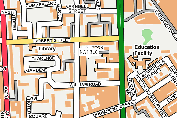 NW1 3JX map - OS OpenMap – Local (Ordnance Survey) NW1 3JX map - OS OpenMap – Local (Ordnance Survey)