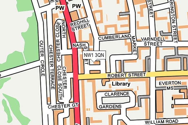 NW1 3QN map - OS OpenMap – Local (Ordnance Survey) NW1 3QN map - OS OpenMap – Local (Ordnance Survey)