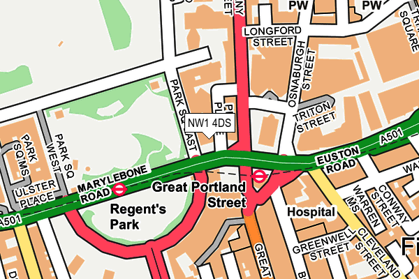 NW1 4DS map - OS OpenMap – Local (Ordnance Survey) NW1 4DS map - OS OpenMap – Local (Ordnance Survey)
