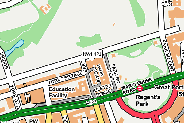 NW1 4PJ map - OS OpenMap – Local (Ordnance Survey) NW1 4PJ map - OS OpenMap – Local (Ordnance Survey)